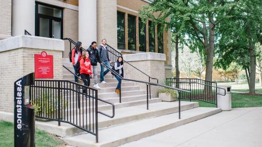 students on campus